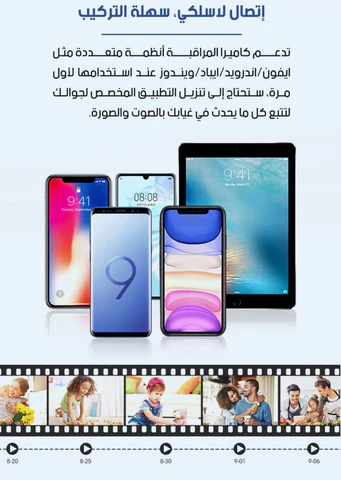 كاميرا المراقبة على شكل مصباح
