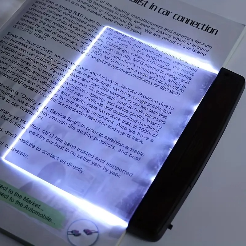مصباح قراءة مسطح LED، قراءة الليل، قراءة الكتب في الليل