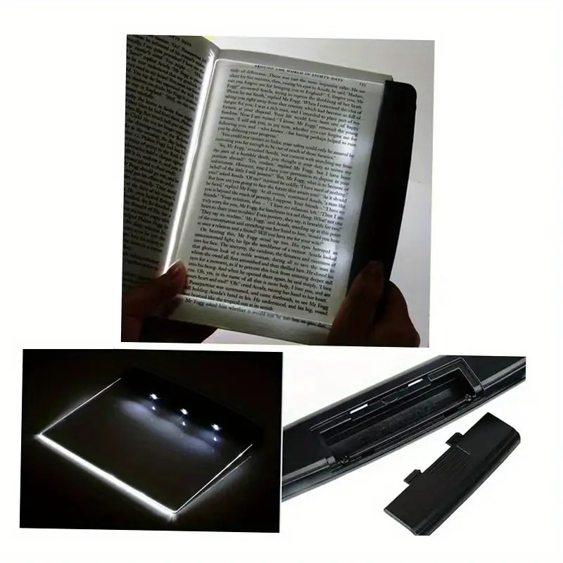 مصباح قراءة مسطح LED، قراءة الليل، قراءة الكتب في الليل