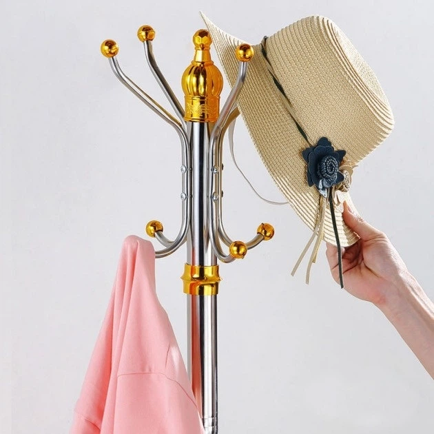 علاقة معاطف ذهبية مزودة بخطافات