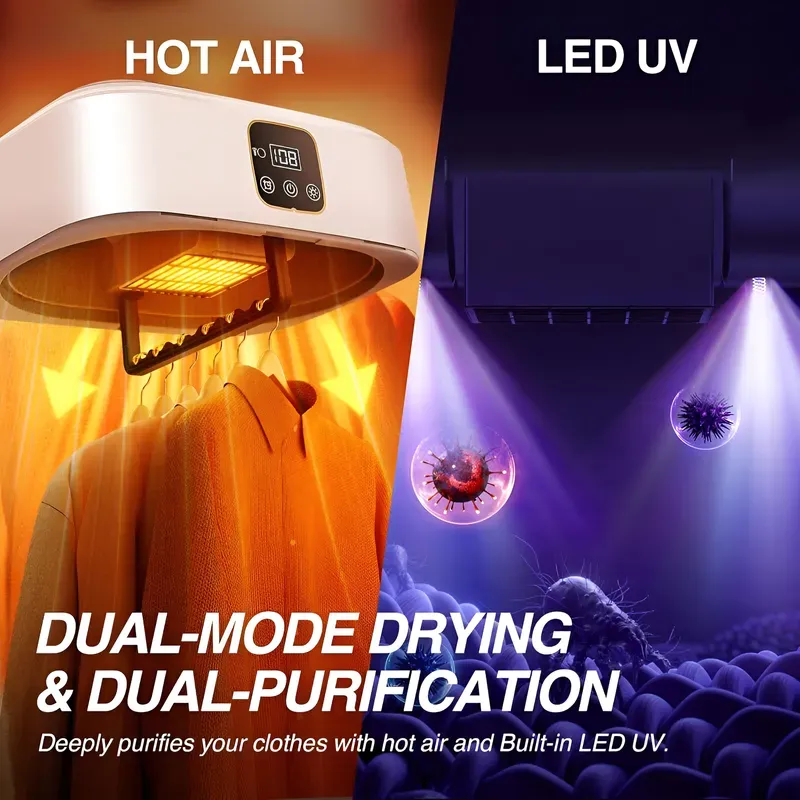 • “مجفف الملابس القابل للطي، الحل الذكي لتجفيف سريع وأنيق يناسب كل المساحات!