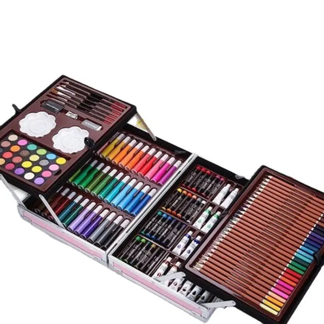 مجموعة حقائب يونيكورن لتنمية إبداع الأطفال. مجموعة مهور للأطفال في علبة ألومنيوم، من 145 قطعة. وردي. الكود: p1203