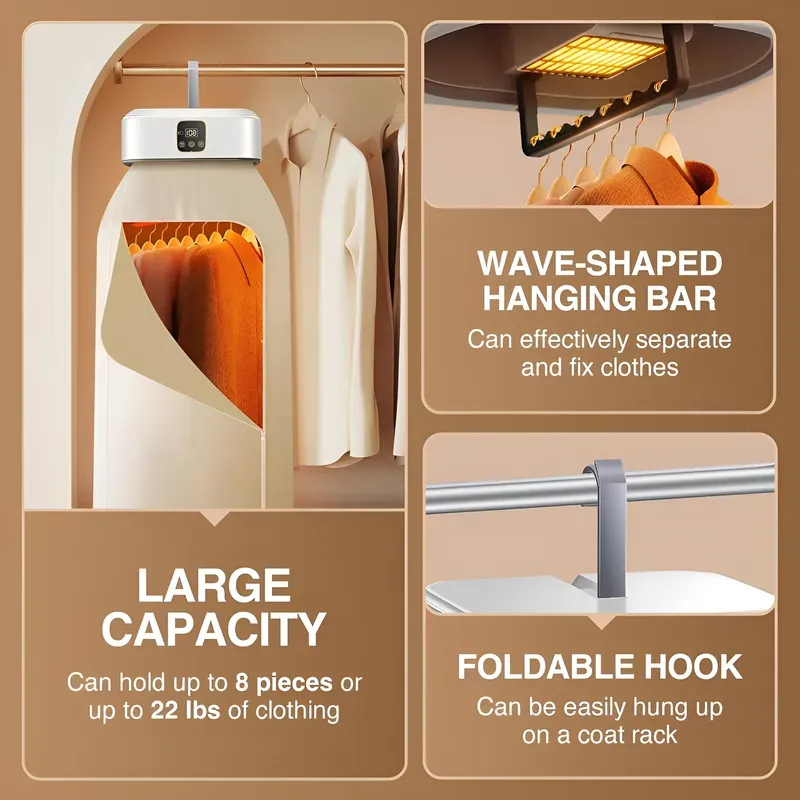 • “مجفف الملابس القابل للطي، الحل الذكي لتجفيف سريع وأنيق يناسب كل المساحات!