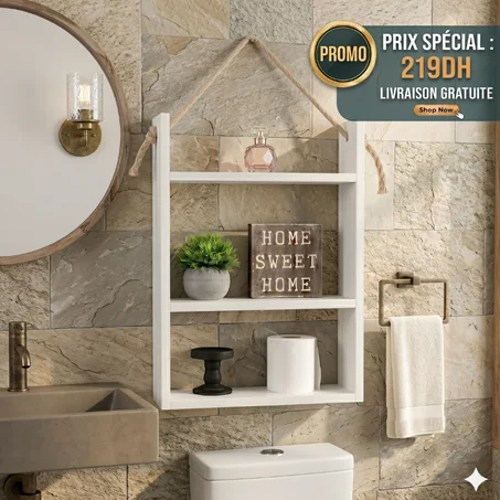 rangement salle de bain + la corde
