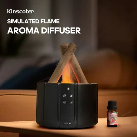 New Bonfire Flame Aroma Diffuser Air Humidifier 280ML | مرطب الجو على شكل شعلة