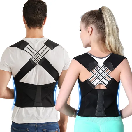 مصحح وضعية الجسم للرجال والنساء، دعامة ظهر قابلة للتعديل  | Adjustable Back Posture Corrector Belt Women Men Prevent Slouching Relieve Pain Posture Corrector