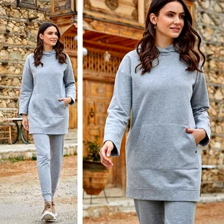 Ensemble jogging long Gris