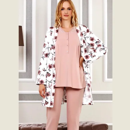 Pyjama 3 pieces Imprimé Rose