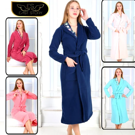 Peignoir Uni Imprimé Col