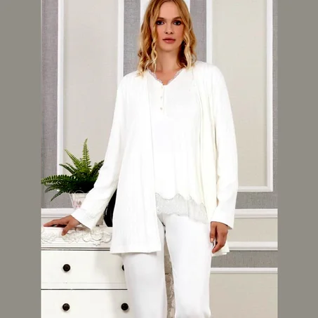 Pyjama 3 pieces Blanche