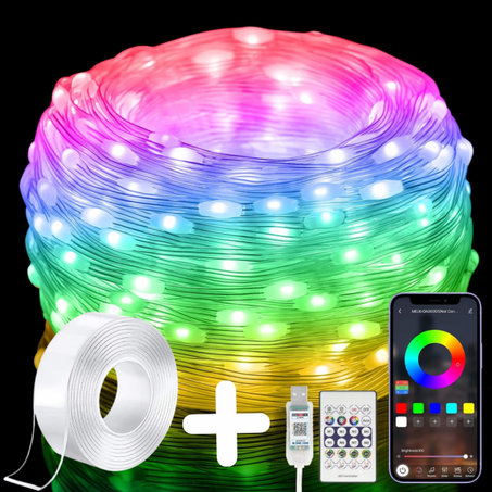 Led Application 10M avec scotch double face transparent