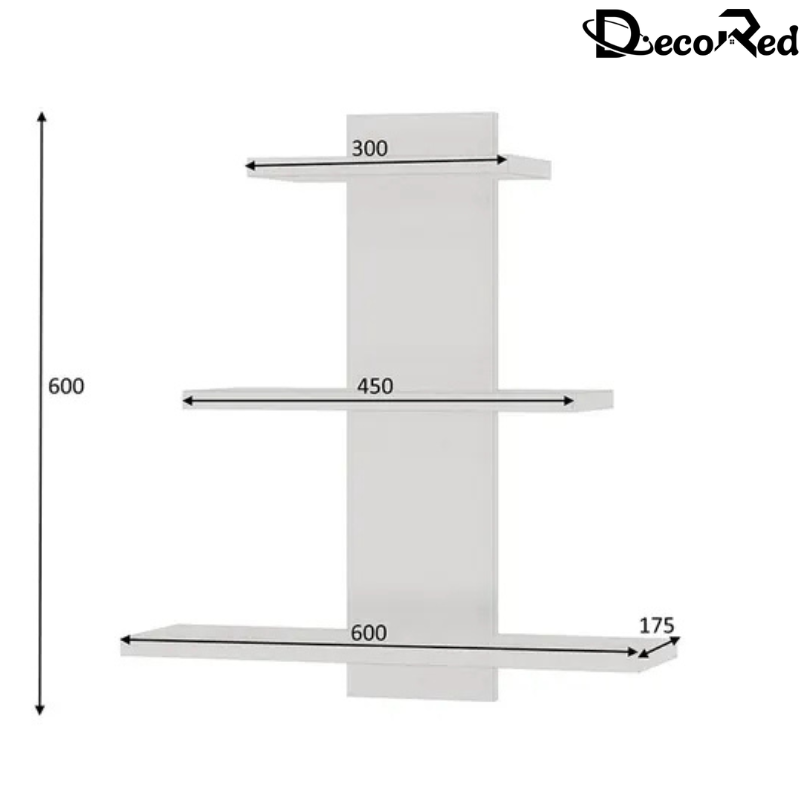 رفوف حائط خشبي   مثالي لغرفة المعيشة أو المكتب أو المكتبة