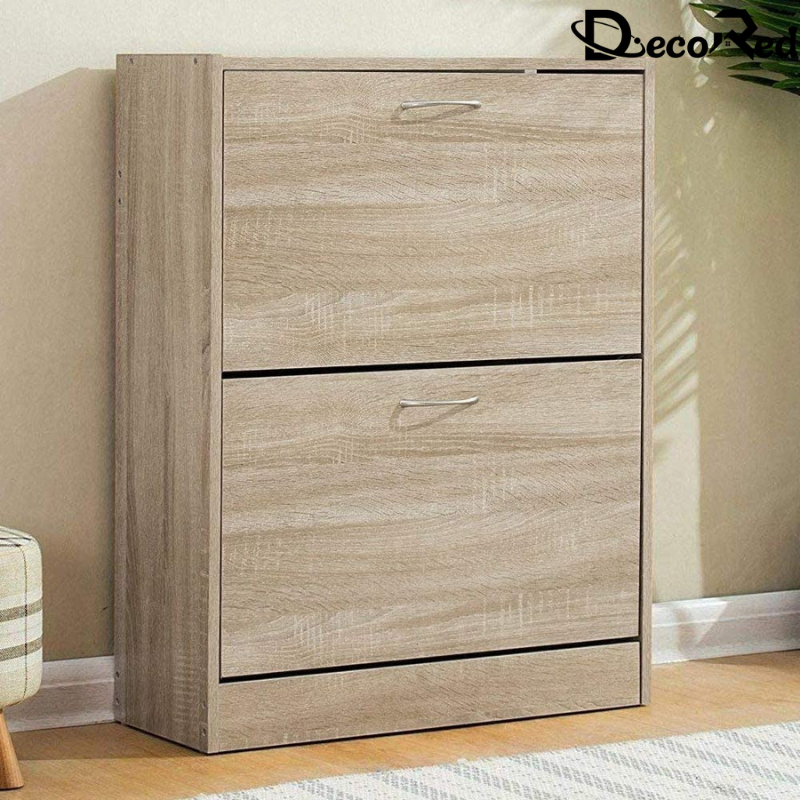 خزانة أحذية خشبية بطابقين بلون السنديان سونوما