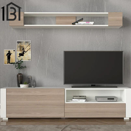 Meuble TV ARYA -cordoba et blanc- 180cm