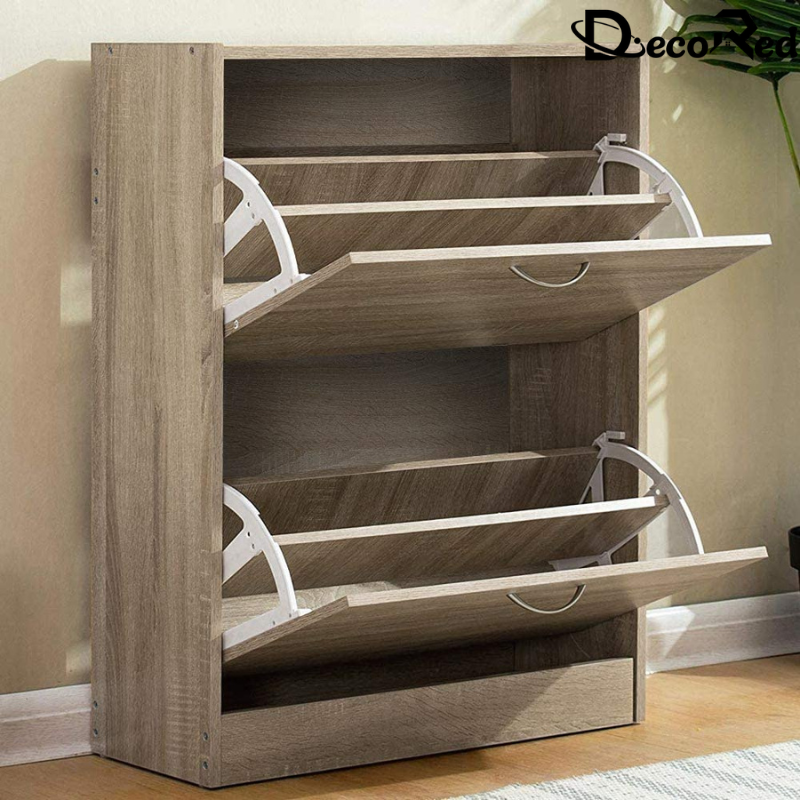 خزانة أحذية خشبية بطابقين بلون السنديان سونوما