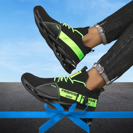 أحذية رياضية رجالية عصرية قابلة للتنفس بأربطة
