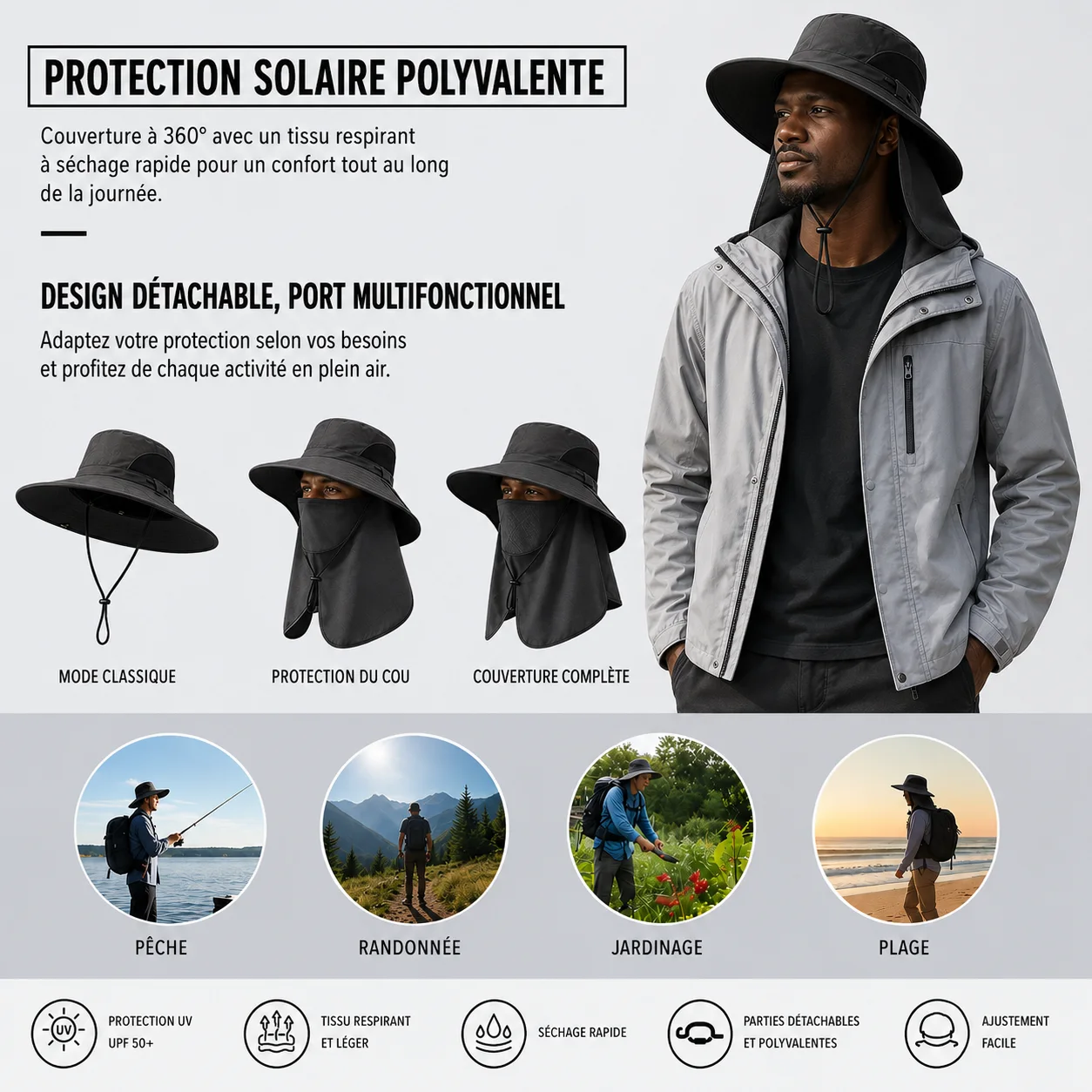 ☀️Chapeau Anti-UV Outdoor