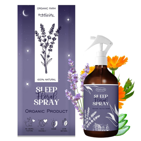 بخاخ وسادة نوم للاسترخاء من اجل نوم افضل زيوت اللافندر الاساسية (الاسترخاء) والصبار (مؤكسد) والبابونج (مهدئ) (100 مل)