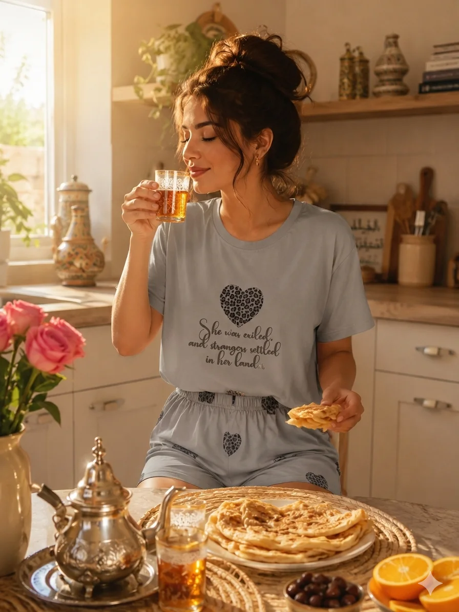 Pyjama Coton Cœur Léopard