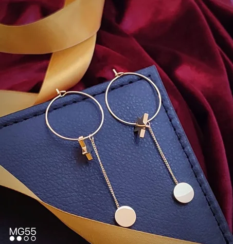 Boucles d'oreilles en acier inoxydable