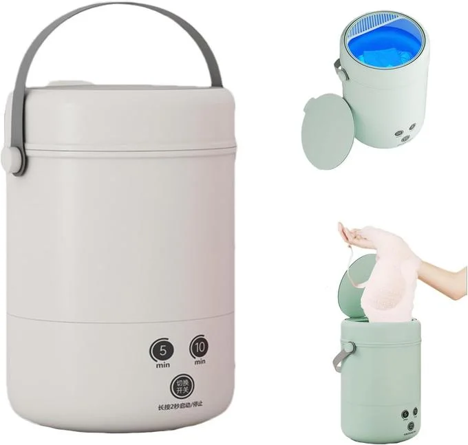 غسالة كهربائية صغيرة الحجم ، لغسل الجوارب الملابس الداخلية ، سهل الاستخدام وسريع ، 5 لتر ، شاحن