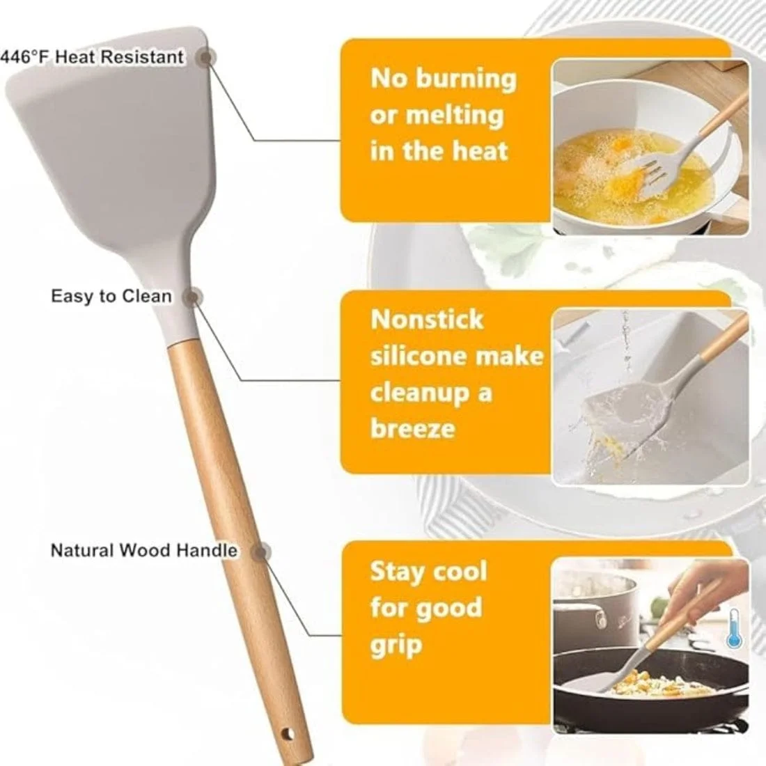 مجموعة أدوات المطبخ المصنوعة من السيليكون، 19 قطعة