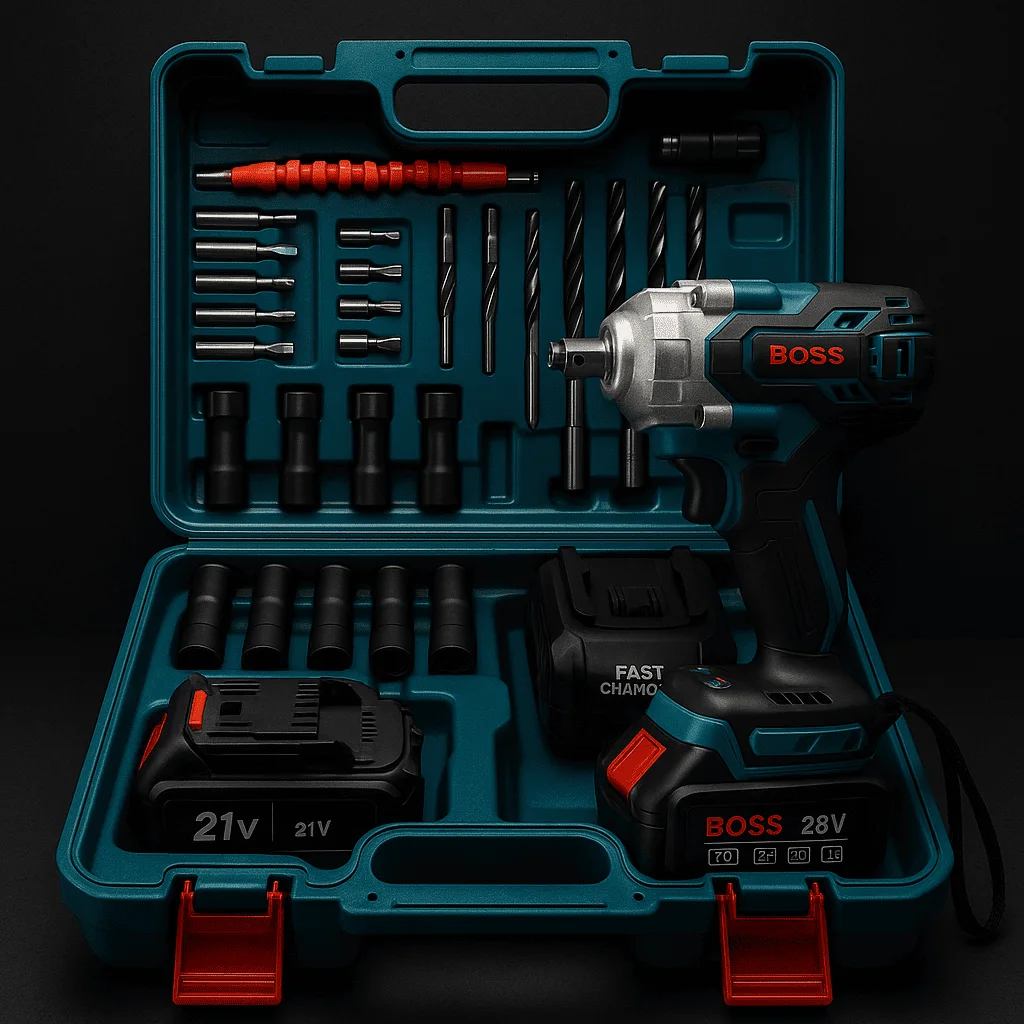 مثقاب إطارات لاسلكي من دينكس مع بطارية مزدوجة 3000 مللي أمبير في الساعة