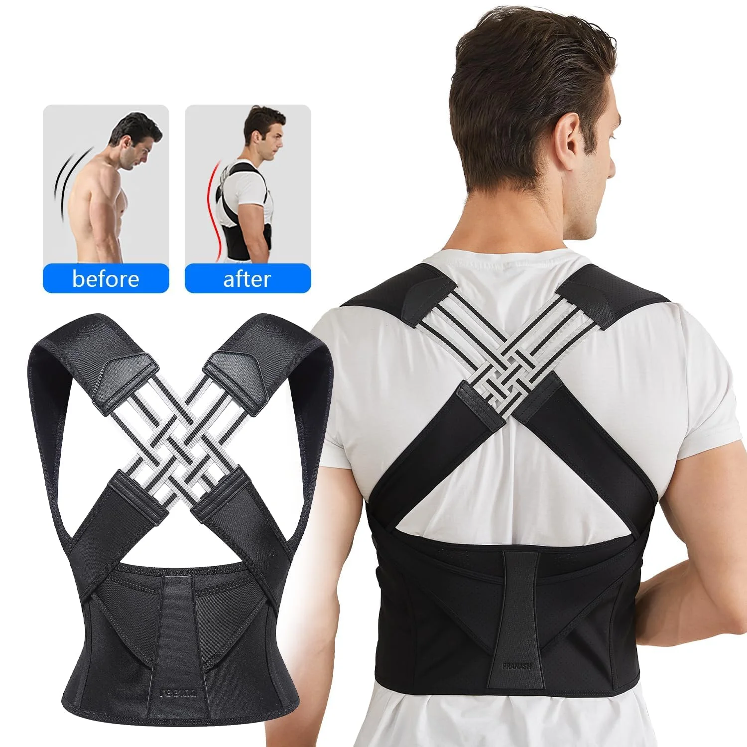 حزام تصحيح الوضعية وتخفيف الألم - Posture correction and pain relief belt