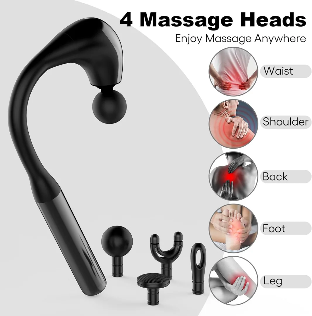 Massage Gun with Extended Handle - مسدس تدليك بمقبض ممت