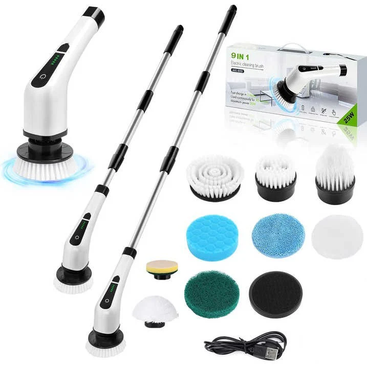 9 in 1 Electric Cleaning Brush – فرشاة تنظيف كهربائية 9 في 1
