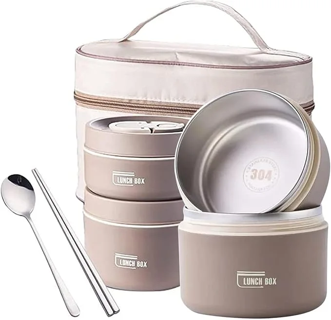 Portable Food Container Set with Bag – مجموعة حاويات طعام محمولة مع حقيبة