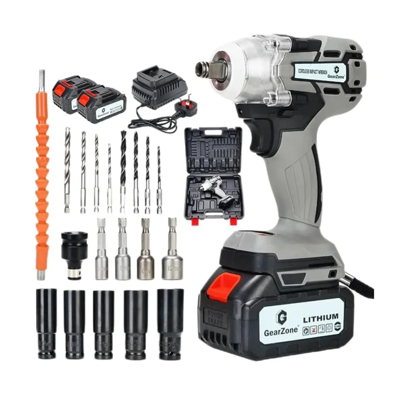 مثقاب إطارات لاسلكي من دينكس مع بطارية مزدوجة 3000 مللي أمبير في الساعة