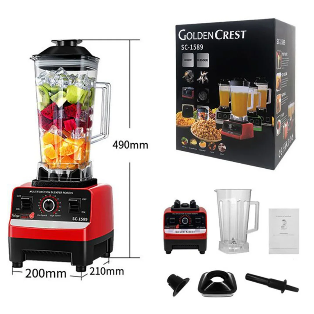 Electric Mixer - Golden Crest + Drainer Basket | خلاط كهربائي - جولدن كريست + مفرمة لحم صغيرة وسلة تصفية مجاناً!