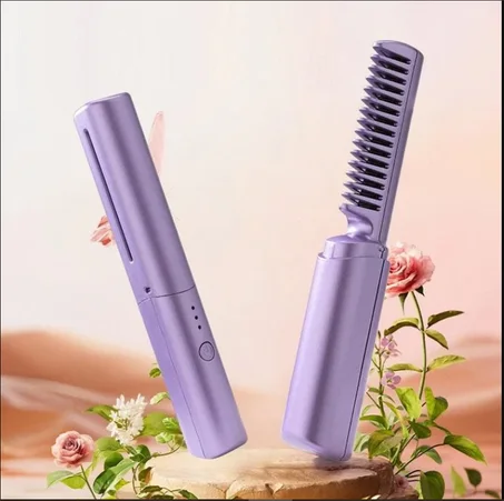 فرشاة تمليس لاسلكية ذكية 2×1 (تمليس + تجعيد)