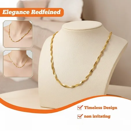 Gemstone Resistance Necklace – سلسلة مقاومة مزوّدة بحجر كريم