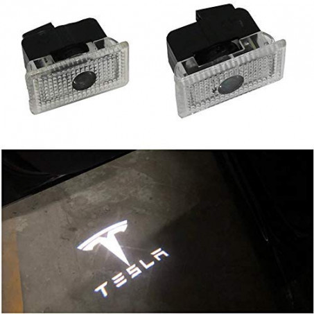 2PCS Tesla Custom Door Logo Light