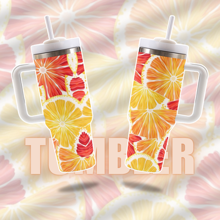 🍊 Citrus Burst Travel Tumbler 🍹✨