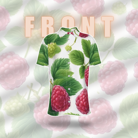 Fresh Berry Button-Up Shirt 🍓🌿