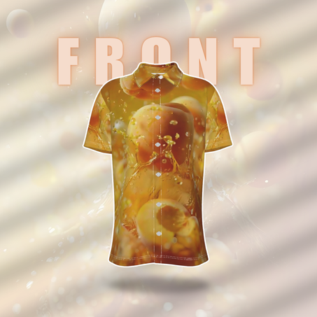Peach Splash 🍑 Button-Up Shirt