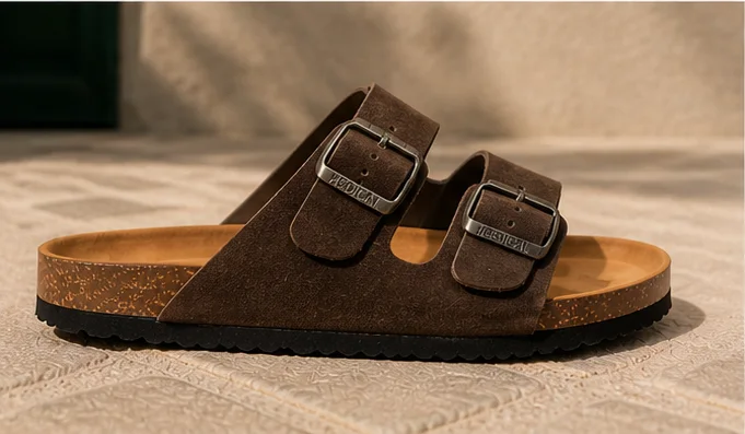 Double Boucle  Daim Marron