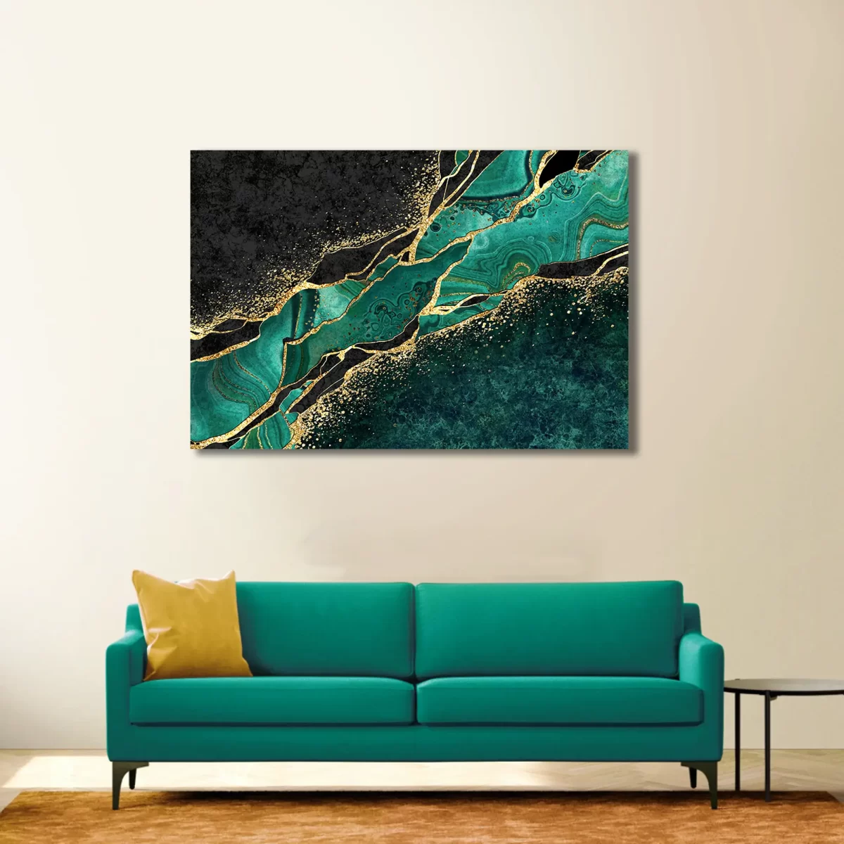 Marbre de luxe vert et doré