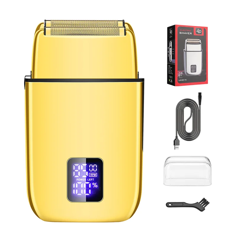 Shave Like a King – Gold Rechargeable Electric Razor for Men