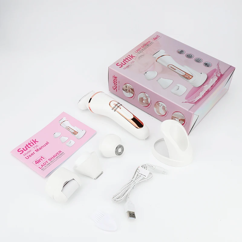 Electric Epilator 4 in 1 Face Ear Nose and Eyebrow Trimmer Female