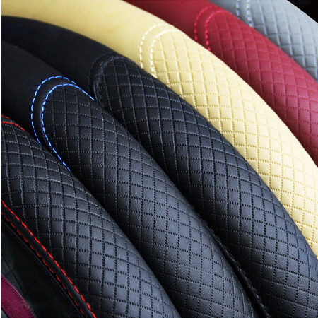 Red Yuauy Steering Wheel Cover Microfiber Leather Anti-Slip Universal Car Steering Wheel Cover Faux Leather for Car Accessories Auto Car Without Inner Ring