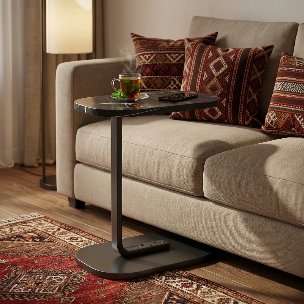 طاولة جانبية على شكل C