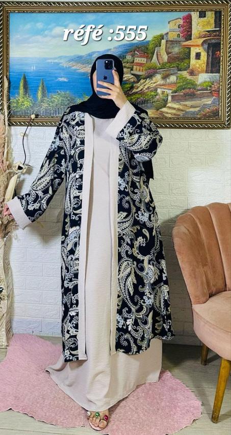 انصومبل بكسوة طويلة 2 قطعة