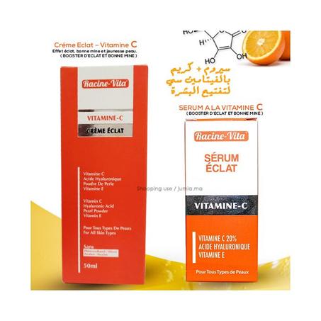 Racine Vita Dual Crème Anti-Âge à la Vitamine C + Sérum à la Vitamine C