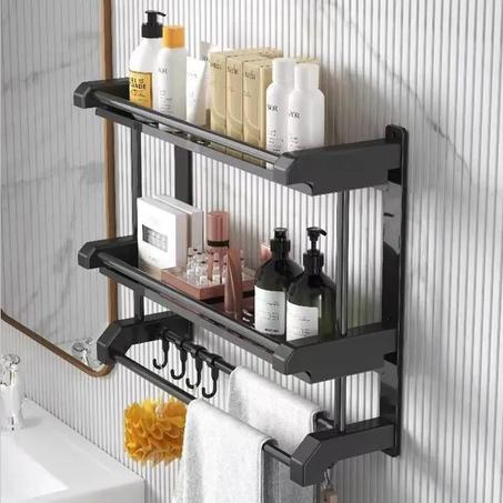 منظم لأدوات الحمام والمناشف