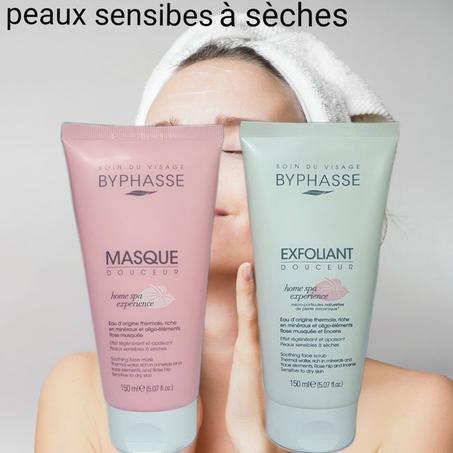 Byphasse قناع للوجه 150 مل ومقشر للوجه للبشرة الجافة الحساسة - 150 مل