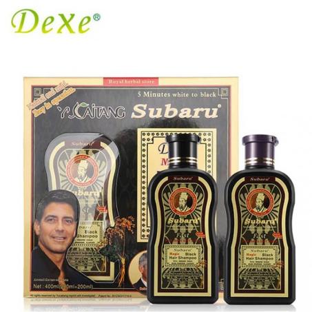 سوبارو شامبو الأصلي لشعر اسود داكن والبني القهوي لاخفاء الشيب في5 دقائق